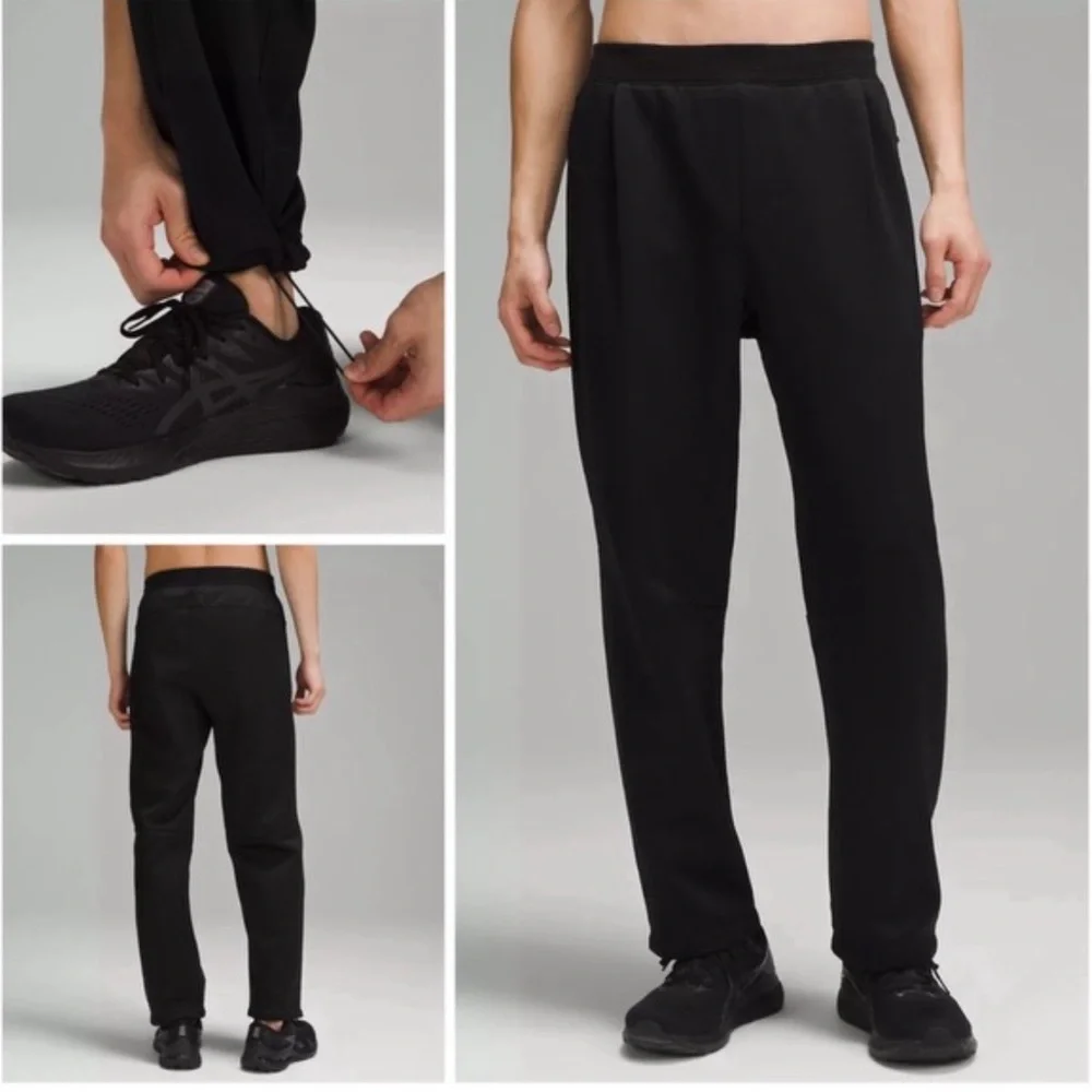 NWT lululemon Men’s Fleece Train Track Pant, Black, Medium - Picture 1 of 3
